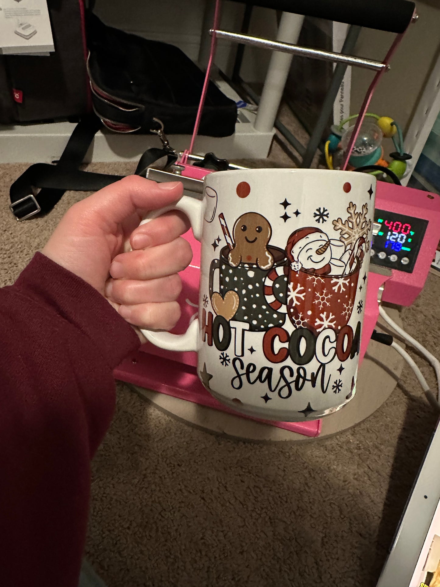 Hot cocoa season 12 oz mug