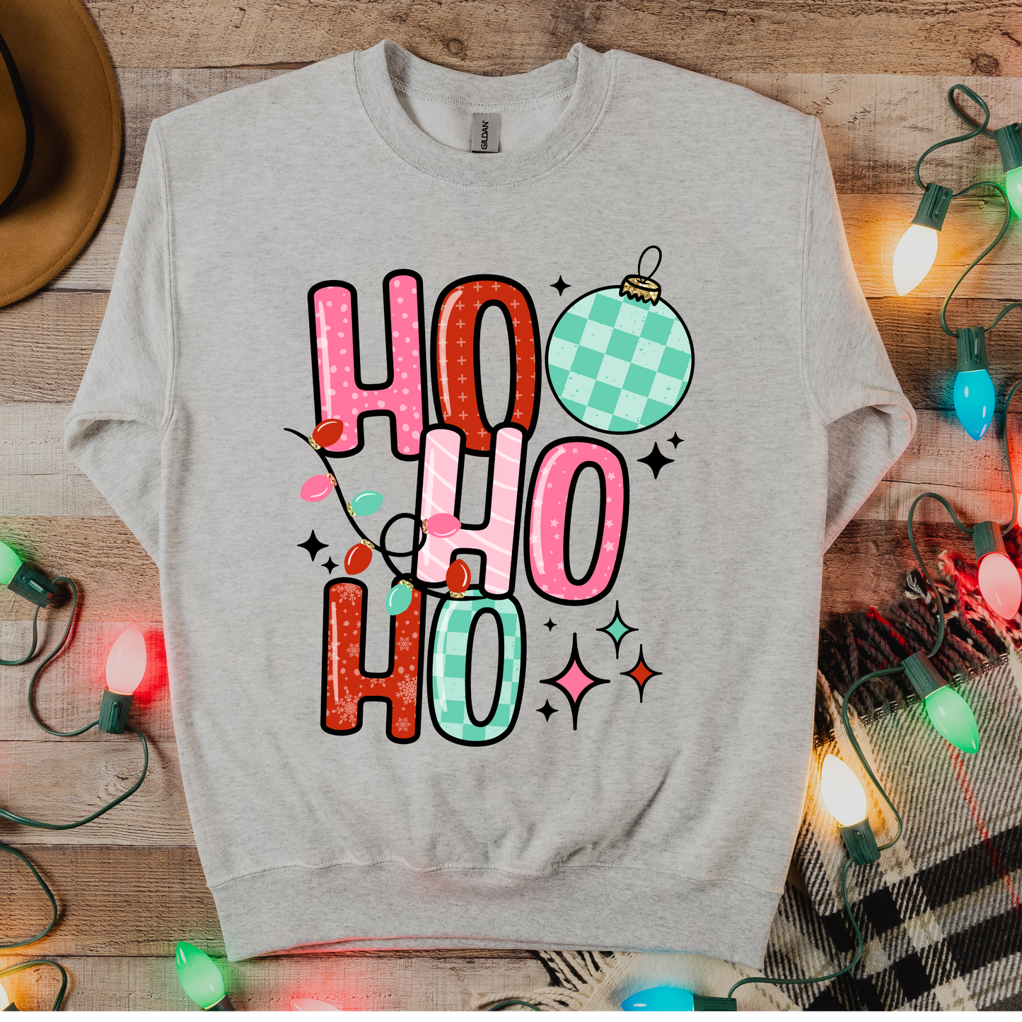Girly HO HO HO CHristmas Sweatshirt