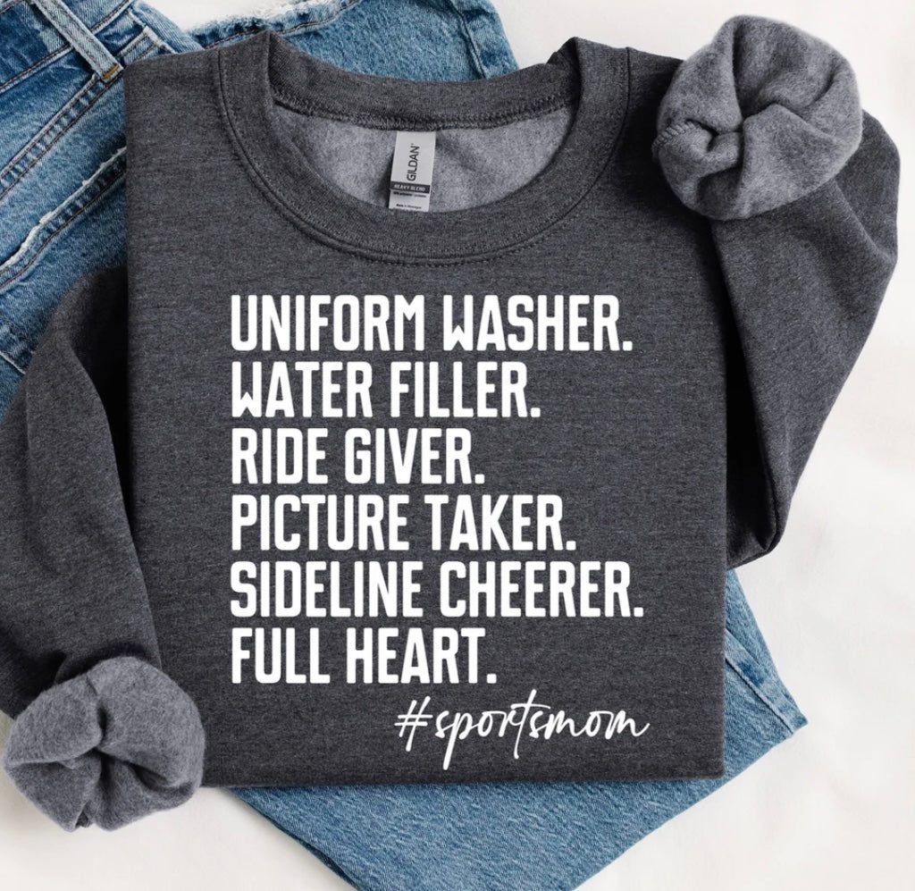 Sports mom Sweatshirt in dark gray