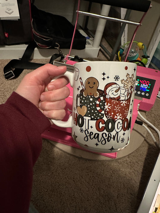 Hot cocoa season 12 oz mug