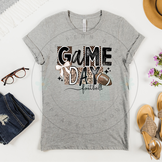 Football Game Day Tee in Heather Gray
