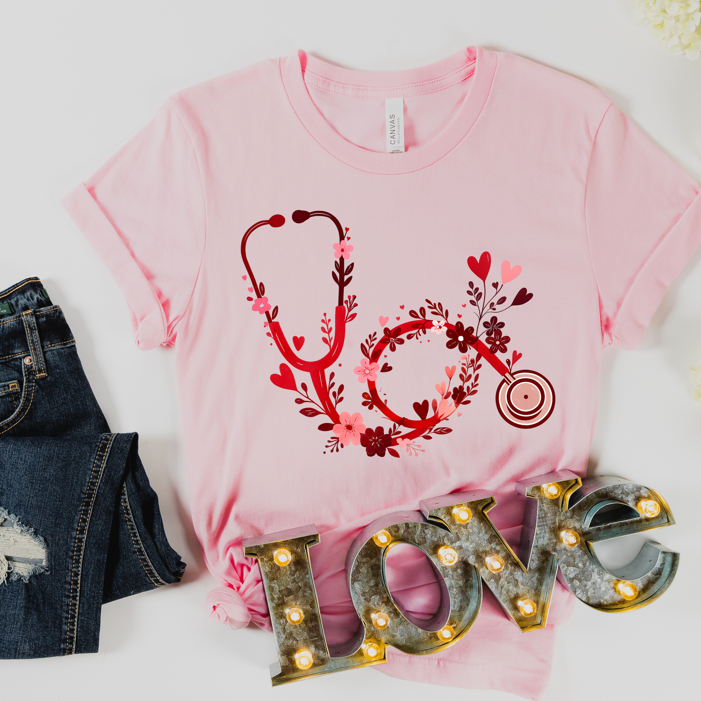 Valentines Nurse inspired T-shirt