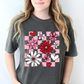 Valentines Checkered Floral T-shirt