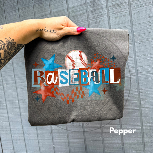 All American Baseball T-shirt in Pepper