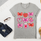 Valentines Bow and School Supplies Teacher t-shirt