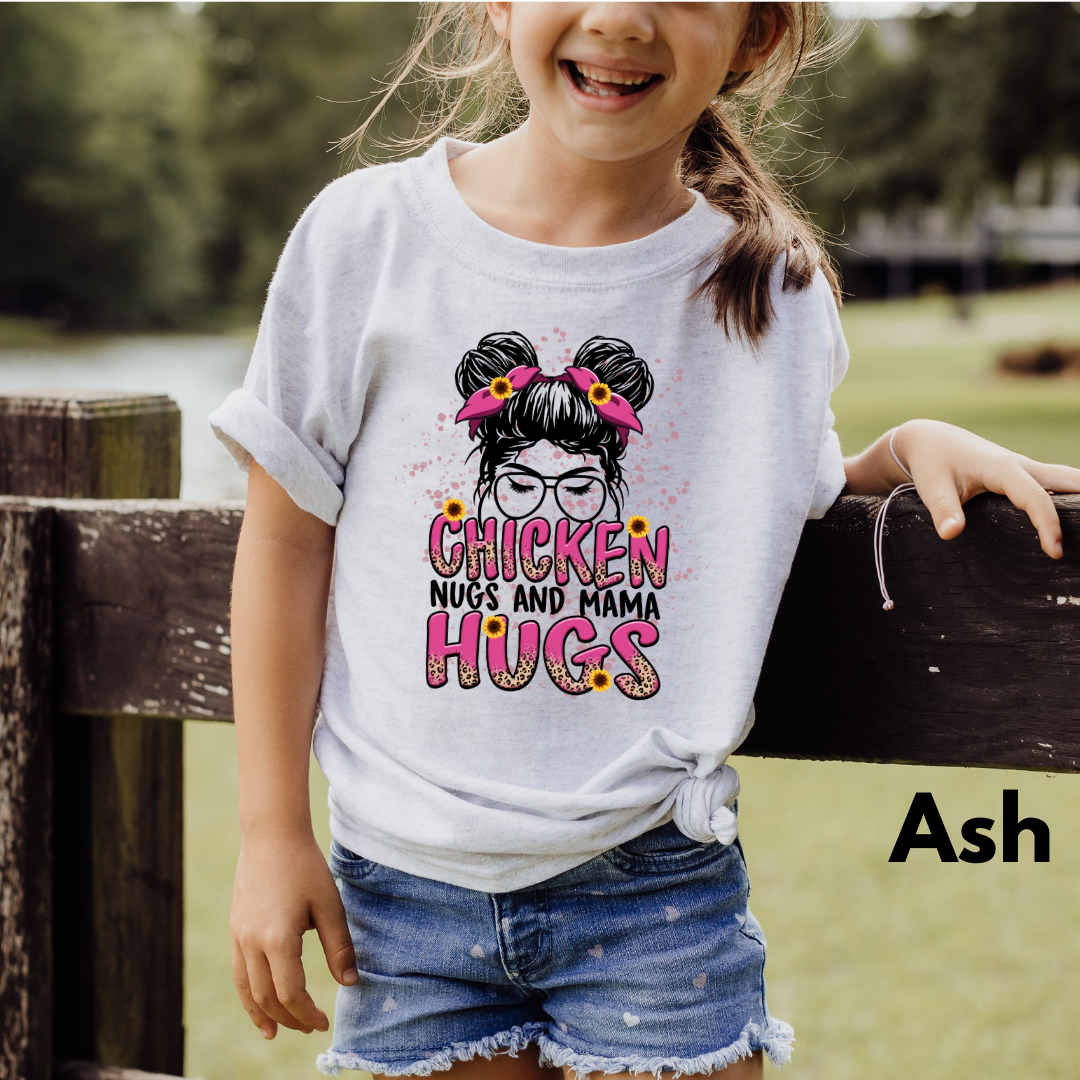 Chicken Nugs and Mama Hugs Kid T-shirt