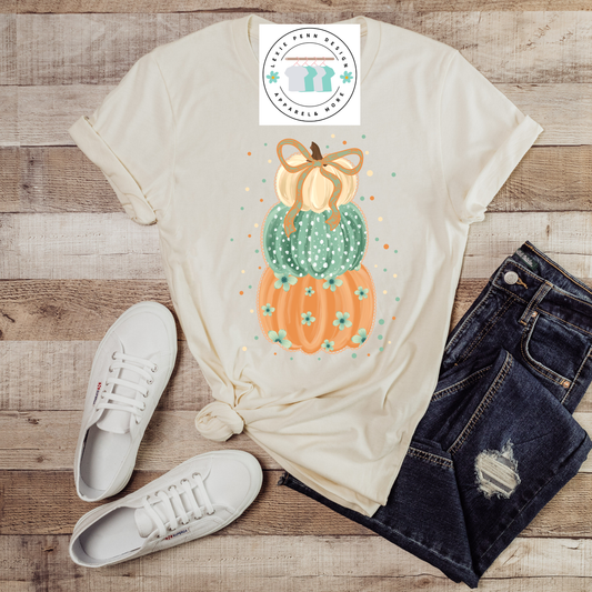 Girly Stacked Pumpkin T-shirt