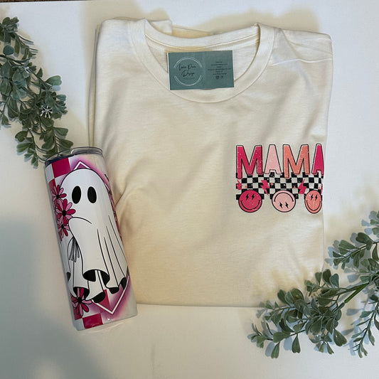 90s retro mama graphic T-shirt in natural