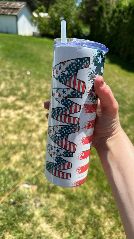 Patriotic Mama 20oz stainless steel tumbler