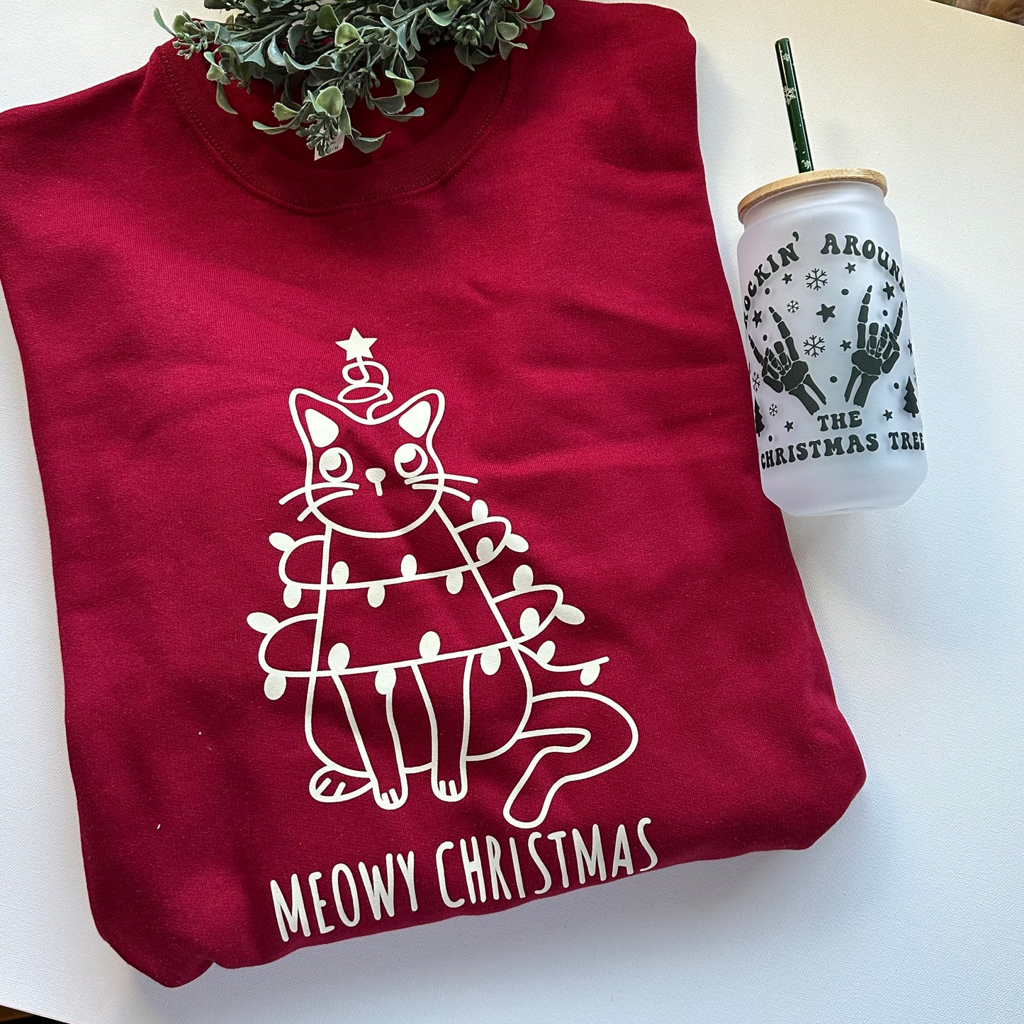 Meowy Christmas Crewneck Sweatshirt