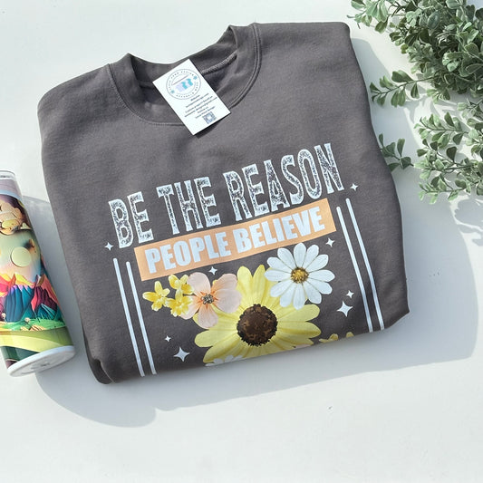 Believe in Pure Hearts & Kind Souls Sweatshirt | Inspirational Graphic Crewneck