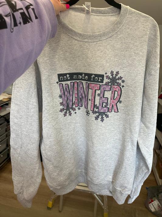Not made for winter crewneck sweatshirt in Ash