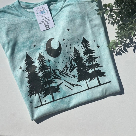 To the mountains Color Blast Blue t-shirt