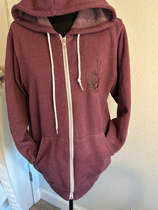 Protect your peace hooded zip sweatshirt