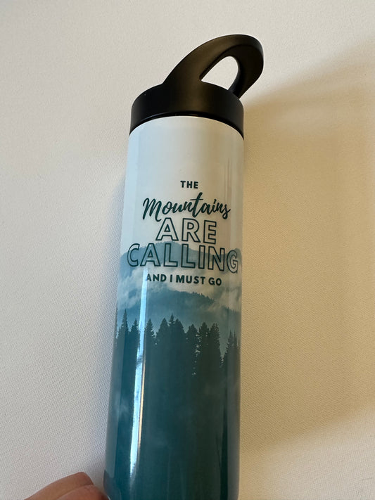 The mountains are calling 22oz water bottle