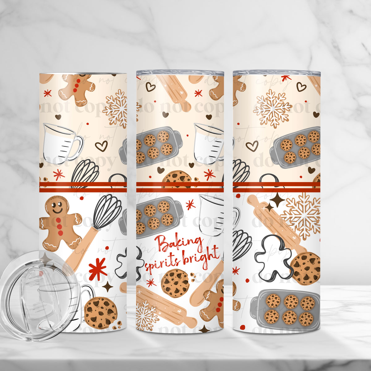 Baking Your Spirits Bright 20oz stainless steel tumbler