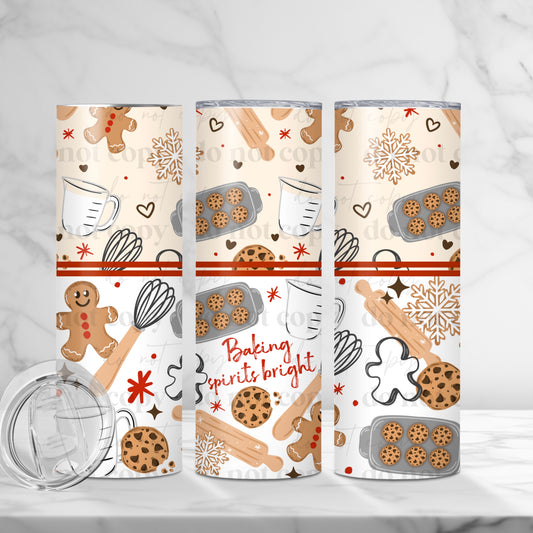 Baking Your Spirits Bright 20oz stainless steel tumbler