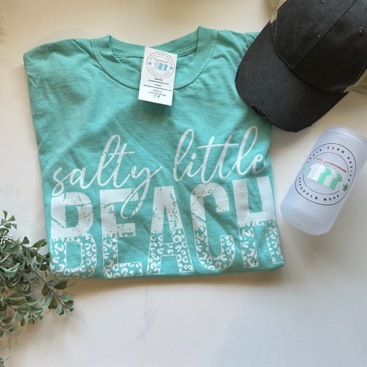 Salty Little Beach T-shirt in Seafoam