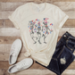 Patriotic Skeletons T-shirt in Cream