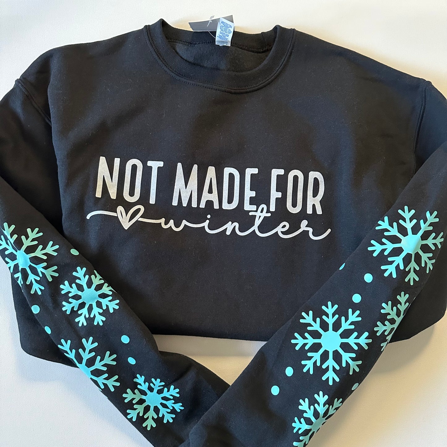 Not made for winter creckneck sweatshirt in Black