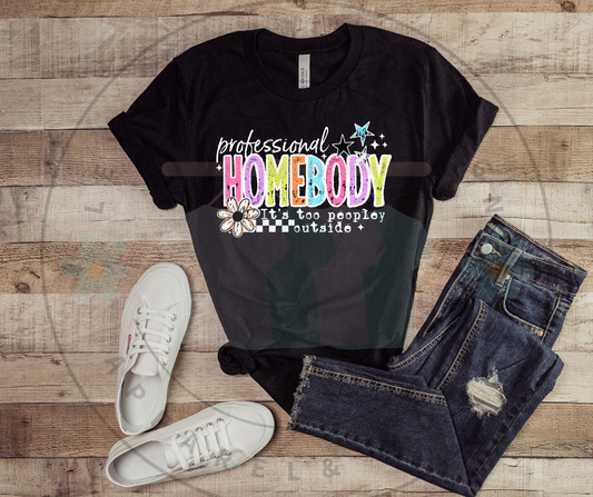 READY TO SHIP Homebody black t-shirt