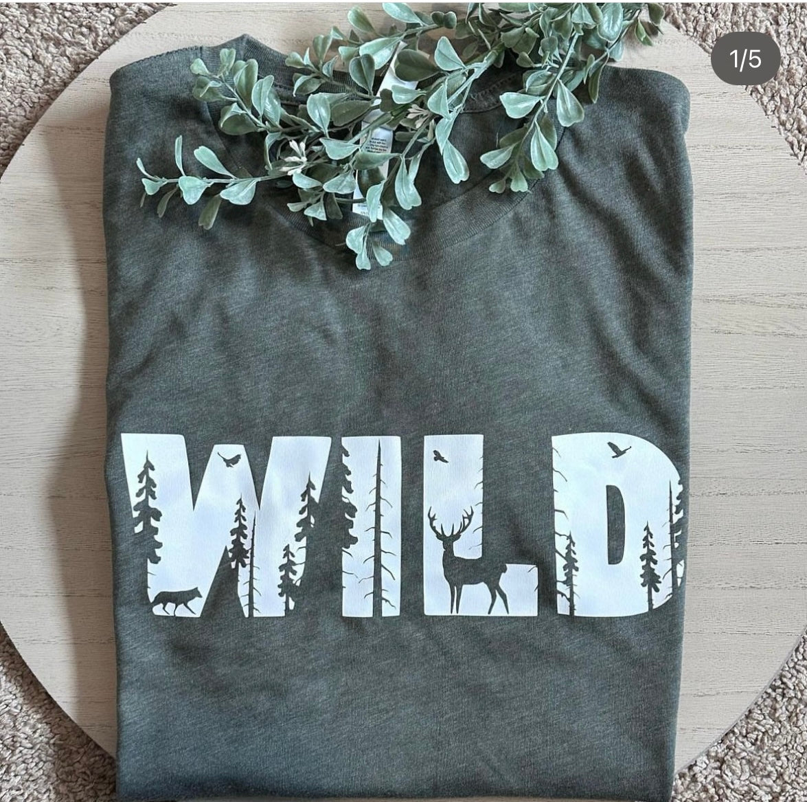 Wild T-shirt in heather green